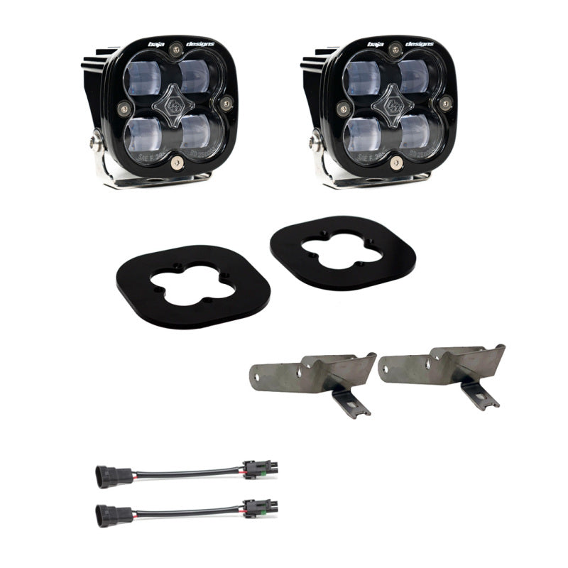 Baja Designs 11-16 Ford Super Duty Squadron Pro Series Fog Pocket Kit - Burkken Auto Parts