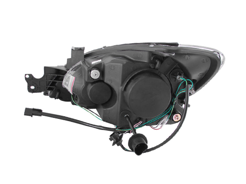 ANZO 2004-2007 Mitsubishi Lancer Projector Headlights w/ Halo Black (CCFL) - Burkken Auto Parts