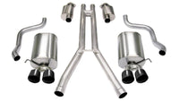 Corsa 2004-2008 Cadillac XLR 4.6L 25in Cat-Back Dual Rear w Twin 35in Black Pro-Series Tips - Burkken Auto Parts