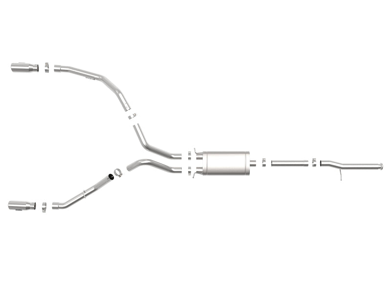 aFe Apollo GT Series 3 IN 409 SS Cat-Back Exhaust System w/ Polish Tip GM Sierra 1500 09-18 - Burkken Auto Parts