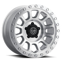 ICON Hulse 17 X 8.5 6 X 5.5 25mm Offset 5.75in BS Silver Machined - Burkken Auto Parts