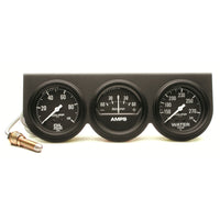 AutoMeter Gauge Console Oilp/Wtmp/Amp 2-5/8in. 100PSI/280 Deg. F/60A Blk Dial Blk Bzl Ag - Burkken Auto Parts