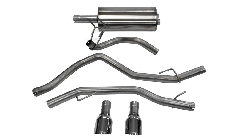 Corsa 2009-2018 Dodge Ram 1500 4.7L Quad/Crew Cab/Short Bed Polished Dual Exit Cat-Back Exhaust - Burkken Auto Parts