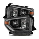 AlphaRex 14-21 Toyota Tundra LUXX-Series LED Proj Headlights Alpha-Blk w/Actv Light & Seq. Sig + DRL - Burkken Auto Parts
