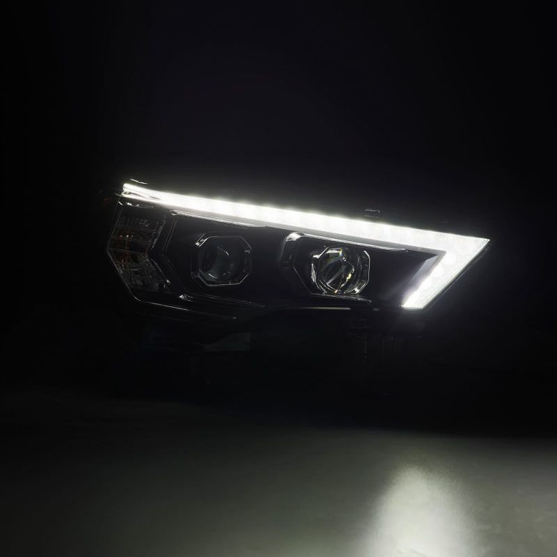 AlphaRex 14-22 Toyota 4Runner LUXX-Series LED Proj Headlights Blk w/Actv Light & Seq. Sig + DRL - Burkken Auto Parts