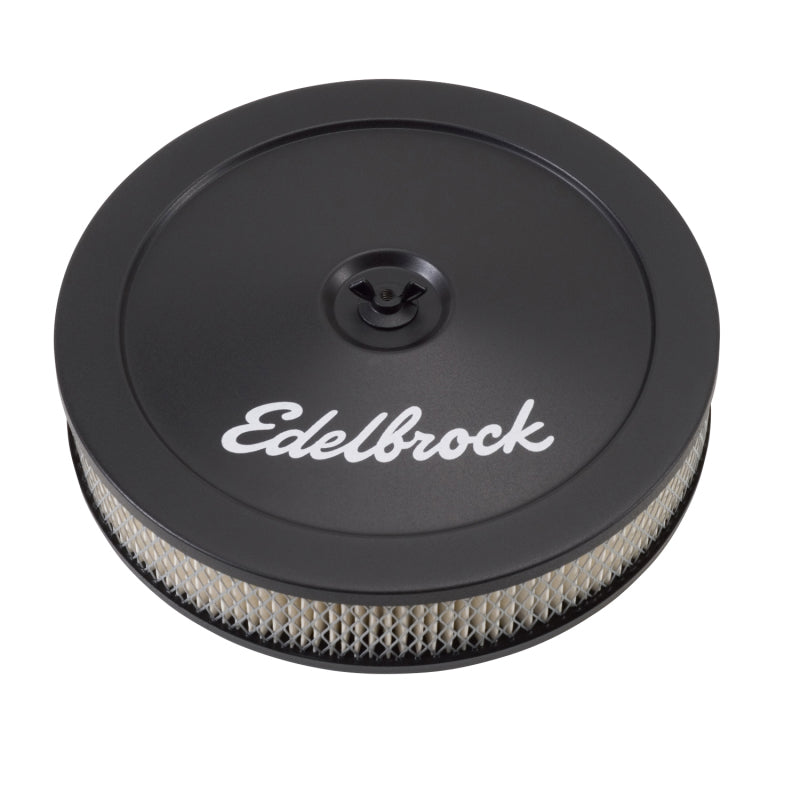 Edelbrock Air Cleaner Pro-Flo Series Round Steel Top Paper Element 10In Dia X 3 5In Black - Burkken Auto Parts