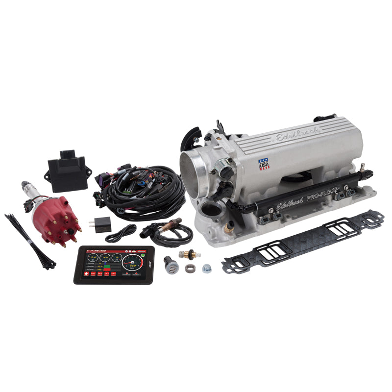 Edelbrock Pro Flo 4 XT EFI System Seq Port SBC 1986 & Earlier 550 Max HP 29lb/hr Satin Finish - Burkken Auto Parts
