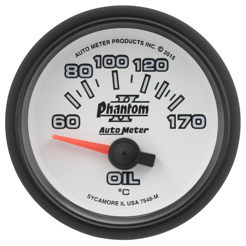 Autometer Phantom II Gauge Oil Temp 2 1/16in 60-170f Electric Phantom II - Burkken Auto Parts