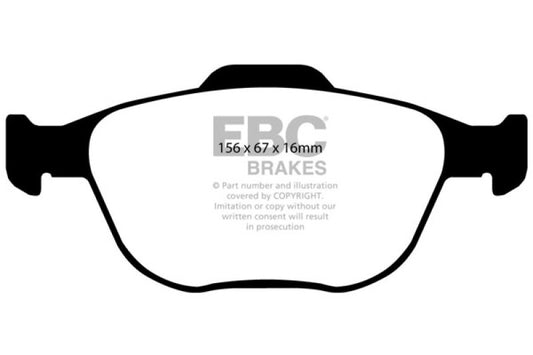 EBC 02-04 Ford Focus 2.0 SVT Redstuff Front Brake Pads - Burkken Auto Parts