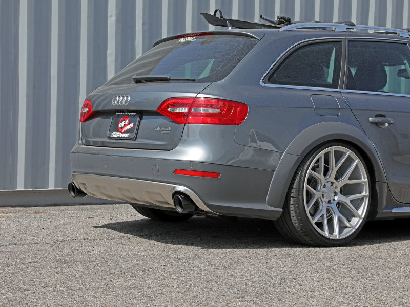 afe MACH Force-Xp 13-16 Audi Allroad L4 SS Axle-Back Exhaust w/ Black Tips - Burkken Auto Parts