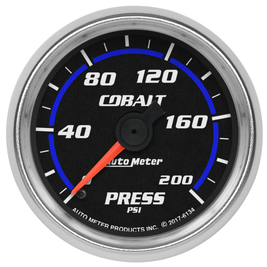 Autometer Cobalt 2-1/16in 200 PSI Mechanical Pressure Gauge - Burkken Auto Parts
