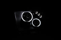 ANZO 2005-2009 Ford Mustang Projector Headlights w/ Halo Black - Burkken Auto Parts