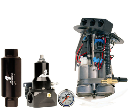 Aeromotive 11-17 Ford Mustang Drop In Kit (18038/15633/13134/12341) - Dual 450lph - Burkken Auto Parts