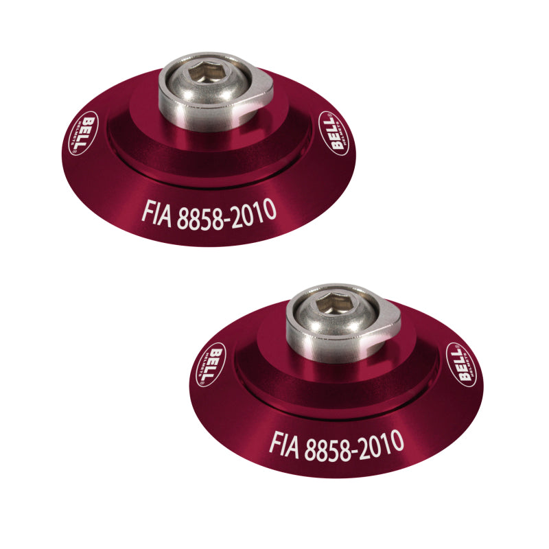 Bell HANS Clip Set - Red FIA8858-2010 - Burkken Auto Parts