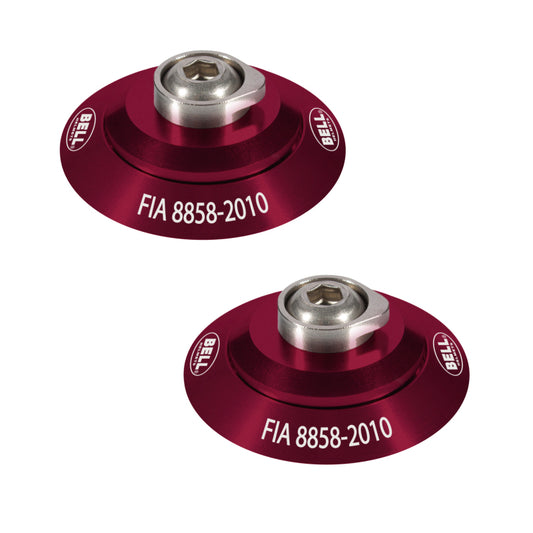 Bell HANS Clip Set - Red FIA8858-2010 - Burkken Auto Parts