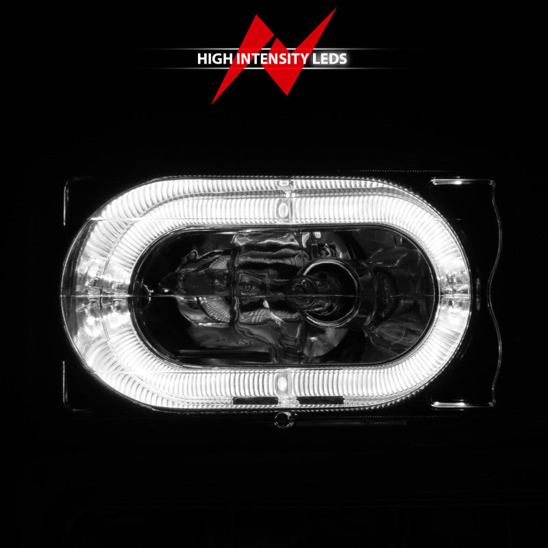 ANZO 88-98 Chevrolet C1500 Crystal Headlights Chrome Housing w/ Signal and Side Marker Lights - Burkken Auto Parts