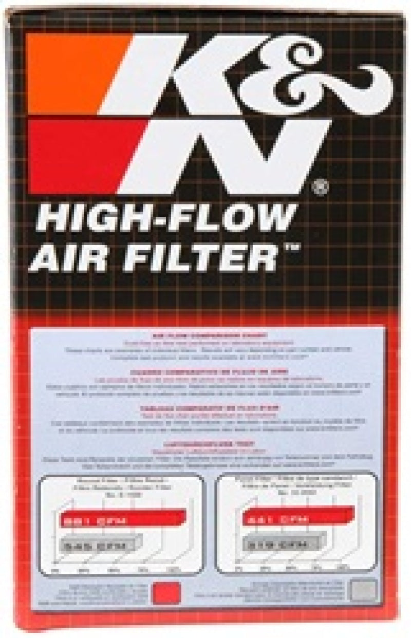 K&N Filter Universal Rubber Round Straight Filter 20 Deg Angled 2-7/16in Flange 3-3/4in OD 4in H - Burkken Auto Parts