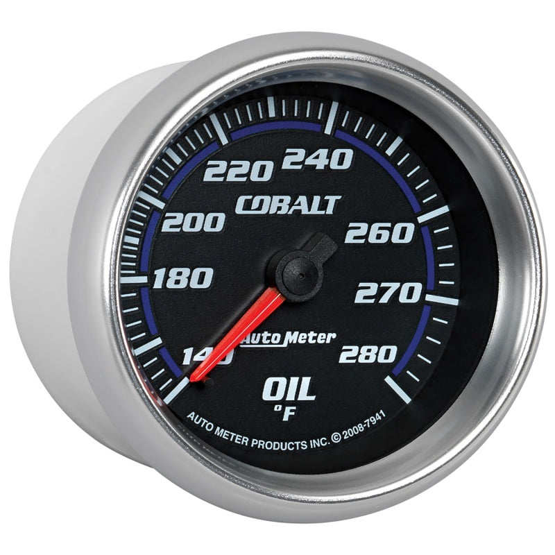 Autometer Cobalt 66.7mm 140-280 Degree F Mechanical Oil Temperature Gauge - Burkken Auto Parts