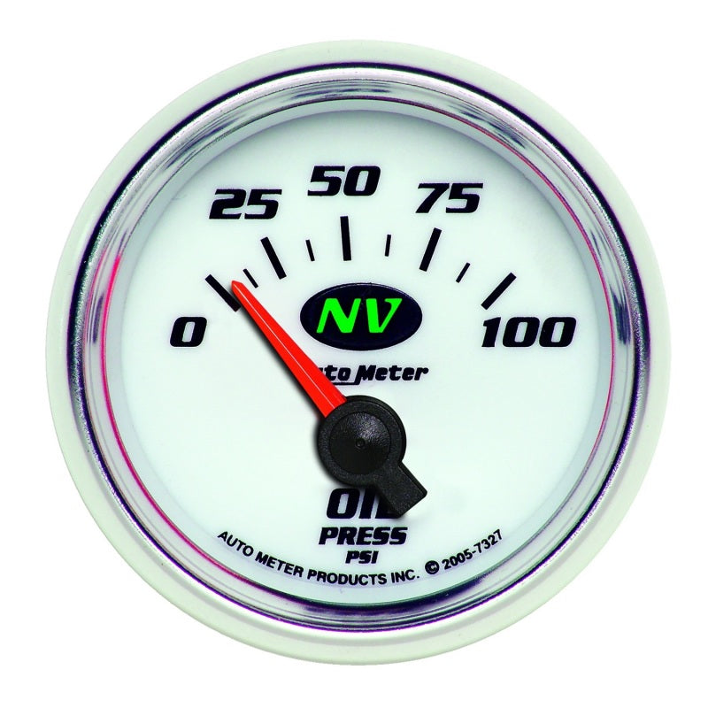 AutoMeter Gauge Oil Pressure 2-1/16in. 100PSI Electric NV - Burkken Auto Parts