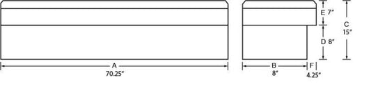 Tradesman Steel Side Bin Truck Tool Box (70in.) - White - Burkken Auto Parts