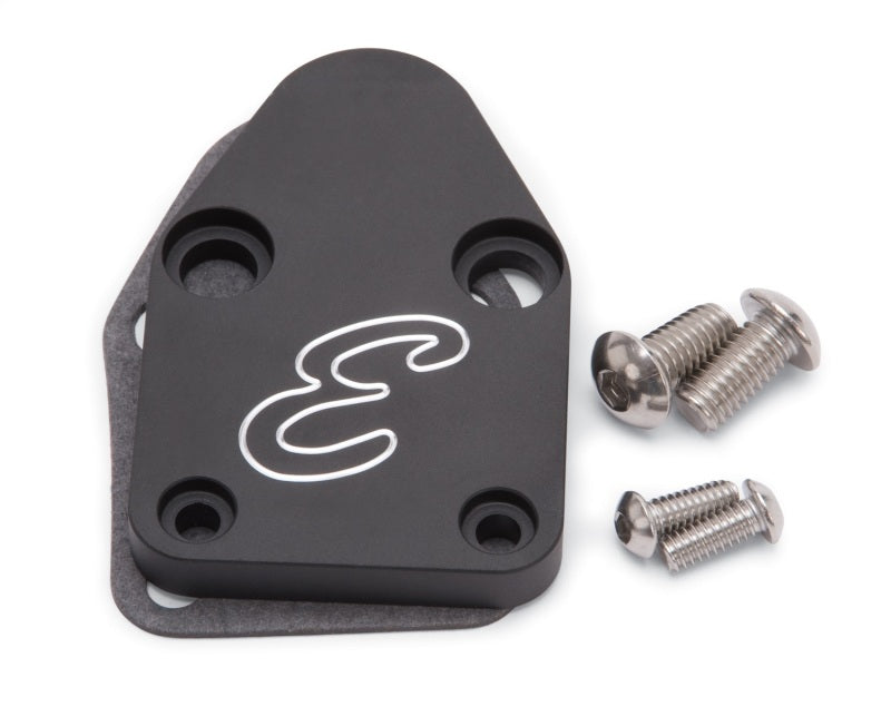 Edelbrock Fuel Pump Block-Off Plate SBC Billet Aluminum - Burkken Auto Parts