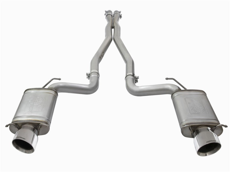 aFe Mach Force-Xp 3in CB Stainless Steel Dual Exhaust System w/Polished Tips 09-15 Cadillac CTS-V - Burkken Auto Parts