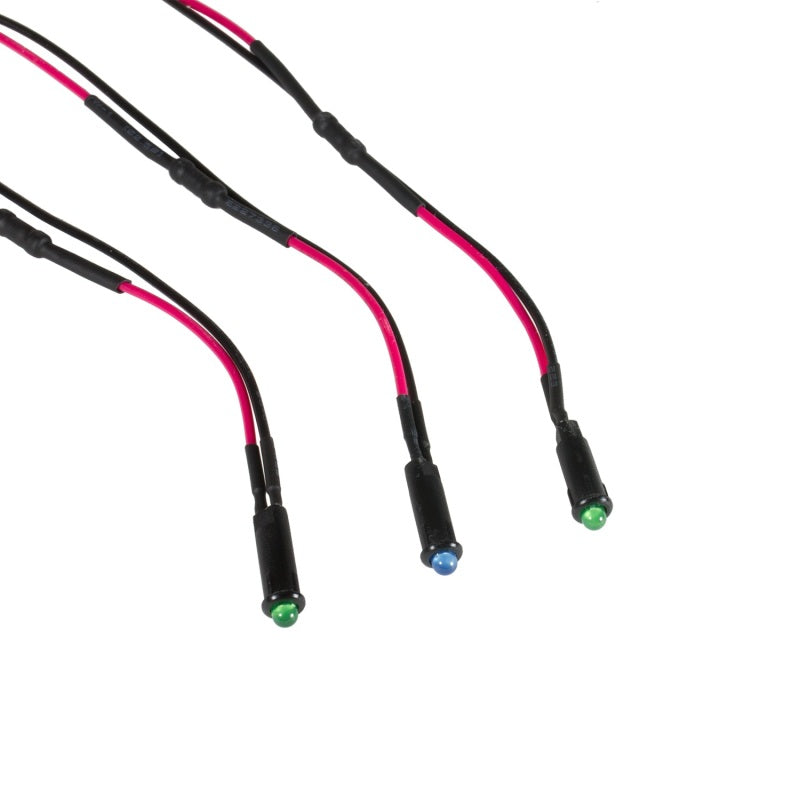Autometer LED Indicator Light Kit 5/32in. (2 Green, 1 Blue) - Burkken Auto Parts