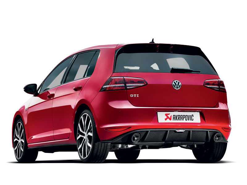 Akrapovic 13-17 Volkswagen Golf GTI (VII) Slip-On Race Line (Titanium) w/ Carbon Tips - Burkken Auto Parts