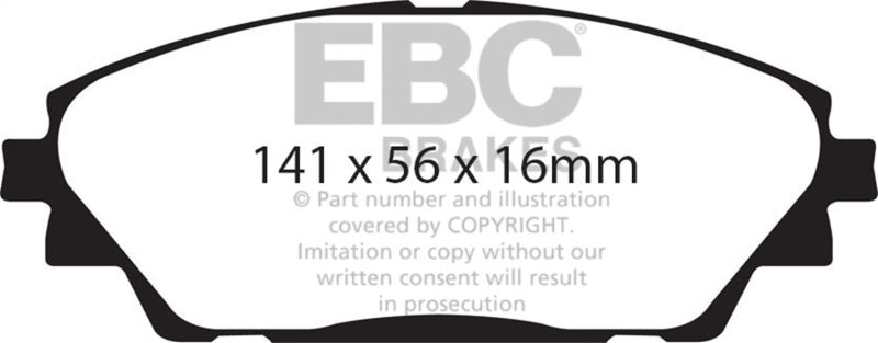 EBC 14+ Mazda 3 2.0 (Japan Build) Greenstuff Front Brake Pads - Burkken Auto Parts
