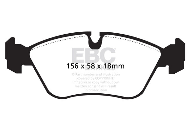 EBC 93-97 Volvo 850 2.3 Turbo Greenstuff Front Brake Pads - Burkken Auto Parts