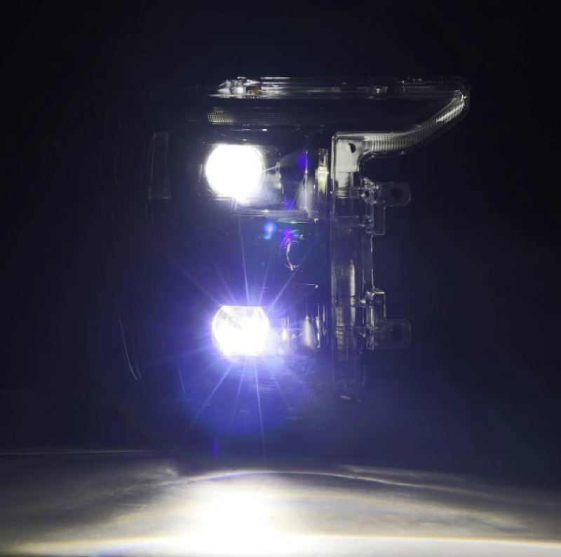 AlphaRex 21-22 Ford F150 Luxx-Series Projector Headlights Black w/Activ Light/Seq Signal - Burkken Auto Parts