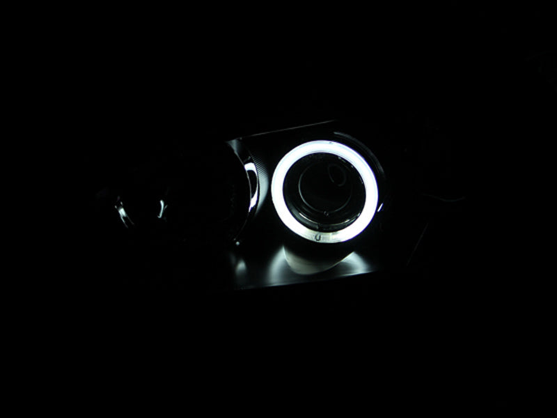 ANZO 2004-2008 Mazda 3 Projector Headlights w/ Halo Black (CCFL) - Burkken Auto Parts