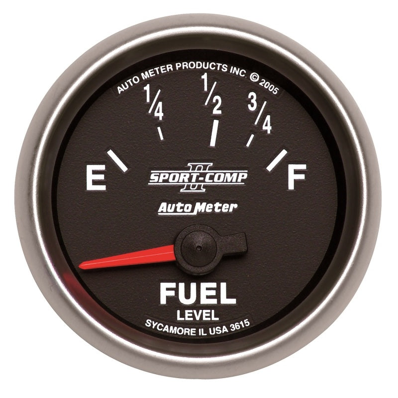 Autometer Sport-Comp II 52mm 73-10 ohms Short Seeep Electronic Fuel Level Gauge - Burkken Auto Parts