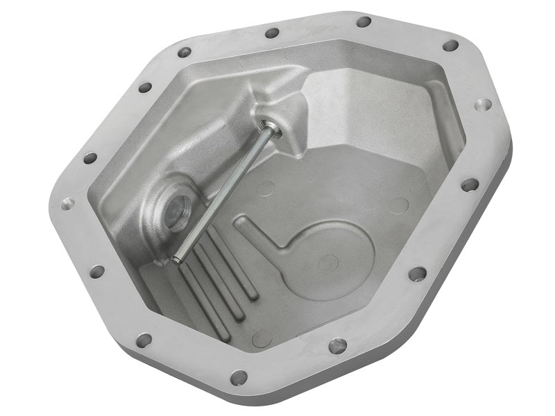 aFe Power Street Ser Rear Diff Cover Raw w/Mach Fin 2017 Ford Diesel Trucks V8-6.7L(td) Dana M275-14 - Burkken Auto Parts