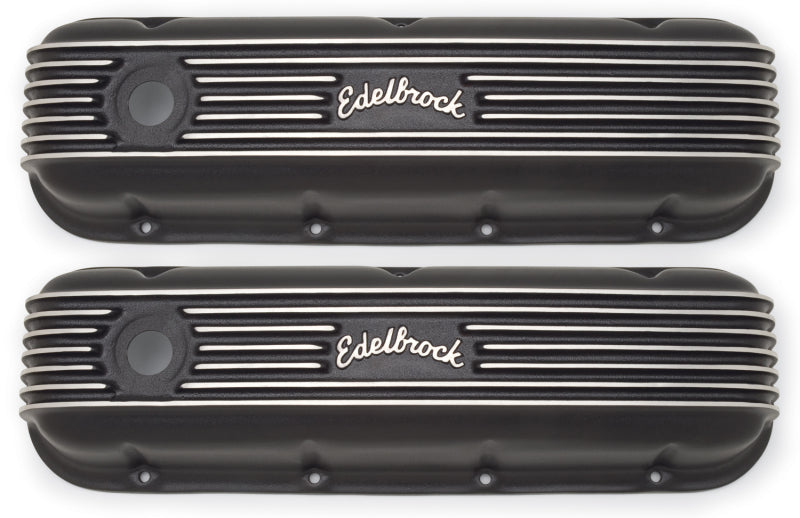 Edelbrock Valve Cover Classic Series Chevrolet 1965 and Later 396-502 V8 Black - Burkken Auto Parts