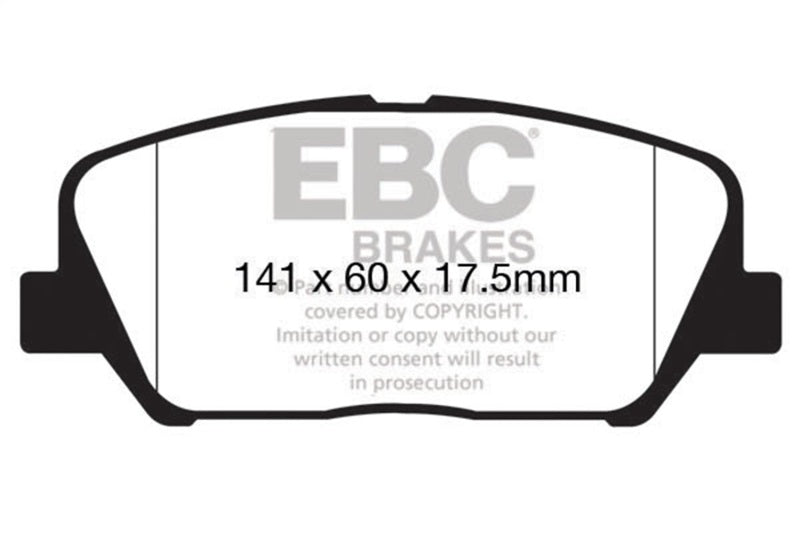 EBC 12-15 Hyundai Veloster 1.6 Turbo Greenstuff Front Brake Pads - Burkken Auto Parts