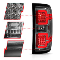 ANZO 2014-2018 Chevy Silverado 1500 LED Taillights Smoke - Burkken Auto Parts
