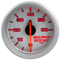 Autometer Airdrive 2-1/6in Boost Gauge 0-60 PSI - Silver - Burkken Auto Parts