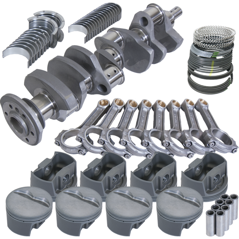 Eagle Chevy 350 3.750in Crank 5.700in I-Beam Rods -5cc Flat Top 4.030in Pistons Rotating Assembly - Burkken Auto Parts
