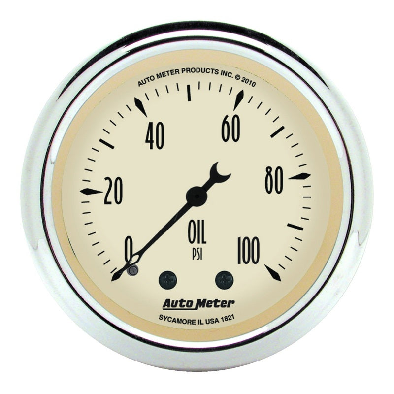 AutoMeter Gauge Kit 5 Pc. 3-1/8in. & 2-1/16in. Mech. Speedo. Wtmp & Oilp Antq Beige - Burkken Auto Parts