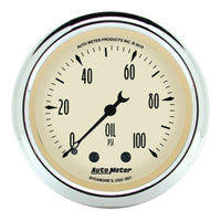 AutoMeter Gauge Kit 5 Pc. 3-1/8in. & 2-1/16in. Mech. Speedo. Wtmp & Oilp Antq Beige - Burkken Auto Parts