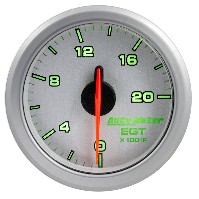 Autometer Airdrive 2-1/16in EGT Gauge 0-2000 Degrees F - Silver - Burkken Auto Parts