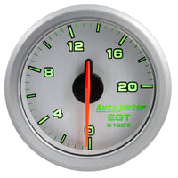 Autometer Airdrive 2-1/16in EGT Gauge 0-2000 Degrees F - Silver - Burkken Auto Parts