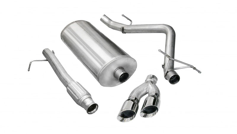 Corsa 2009-2013 Chevrolet Silverado Reg. Cab/Long Bed 1500 4.8L V8 Polished Sport Cat-Back Exhaust - Burkken Auto Parts