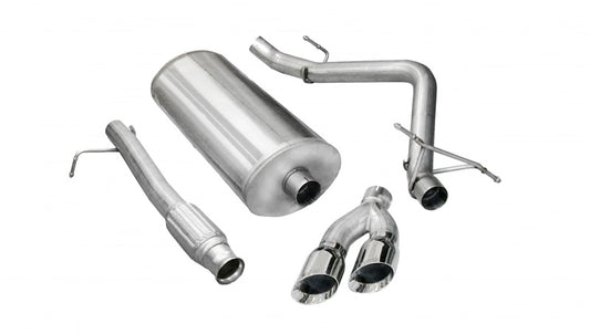 Corsa 2009-2013 Chevrolet Silverado Reg. Cab/Long Bed 1500 4.8L V8 Polished Sport Cat-Back Exhaust - Burkken Auto Parts