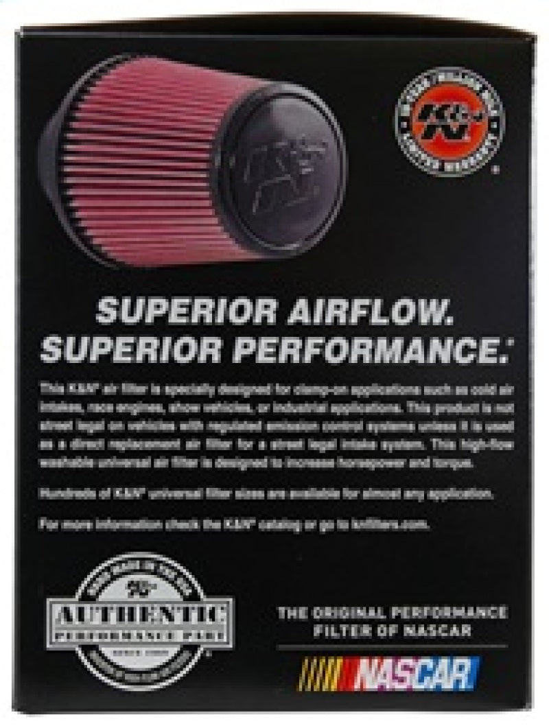 K&N Universal Air Filter (4in. Flange / 6in. Base OD / 4-5/8in. Top OD / 6in. Height) - Burkken Auto Parts