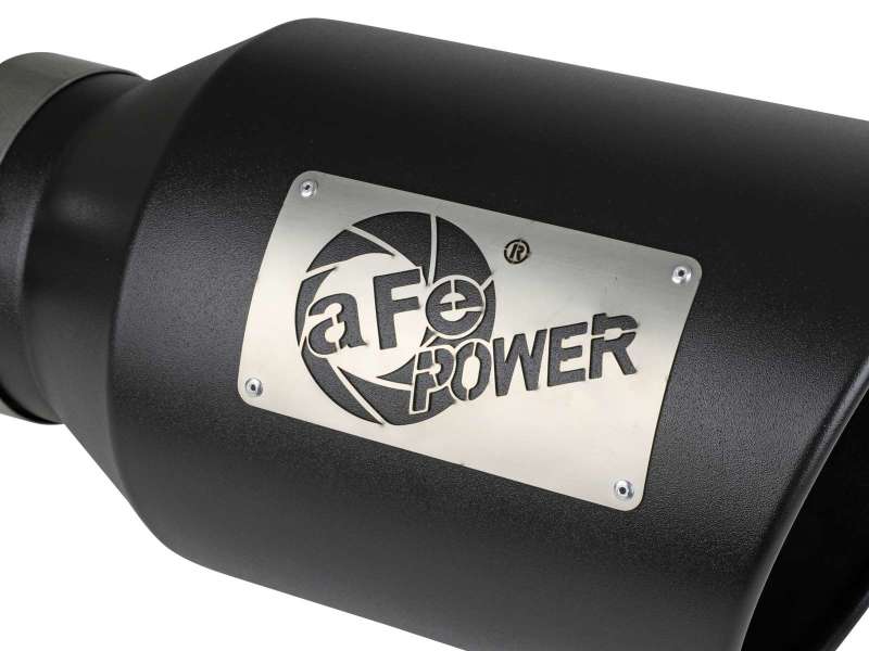 aFe Power Universal 5in Inlet 8in Outet MACH Force-XP Clamp-On Exhaust Tip - Black - Burkken Auto Parts