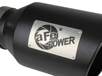aFe Power Universal 5in Inlet 8in Outet MACH Force-XP Clamp-On Exhaust Tip - Black - Burkken Auto Parts