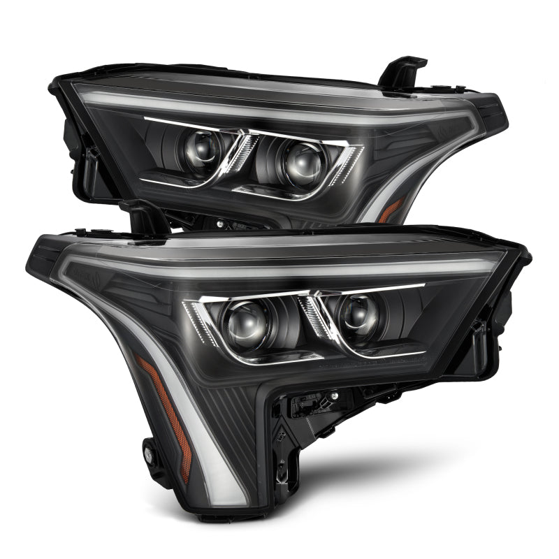 AlphaRex 22-23 Toyota Tundra LUXX-Series Headlights Black w/White DRL - Req 810029 OR 810030 - Burkken Auto Parts
