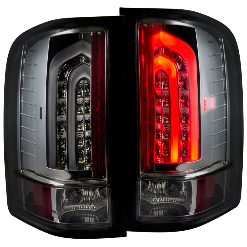 ANZO 2007-2013 Chevrolet Silverado 1500 LED Taillights Smoke G2 - Burkken Auto Parts